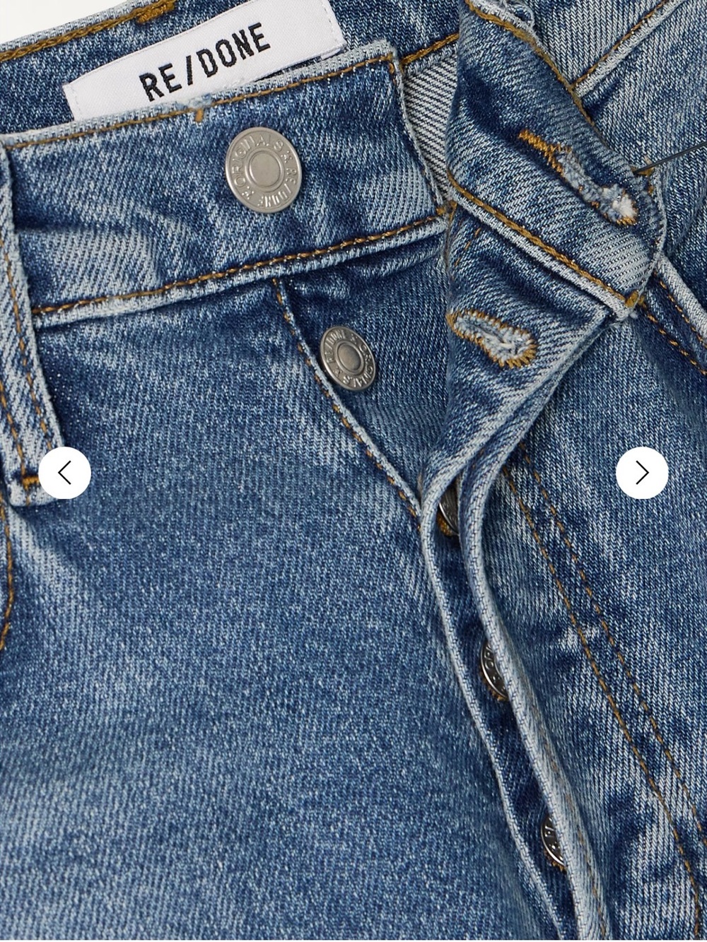 Re/Done High-Rise Wide-Leg Jeans in Midnight Size 28 $315 - Picture 4 of 9